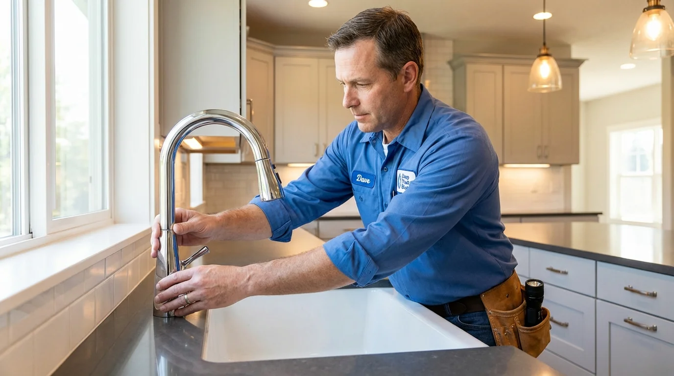 Kitchen faucet installation by Johns Plumbing LLC in Jesup